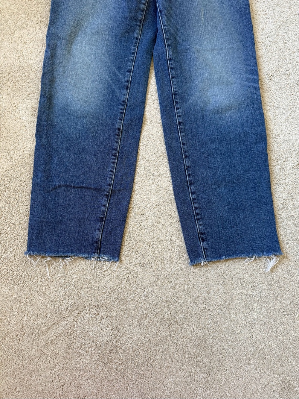 Old Navy Women's O.G. High Rise Loose Straight Leg Blue Denim Jeans - Picture 2 of 7